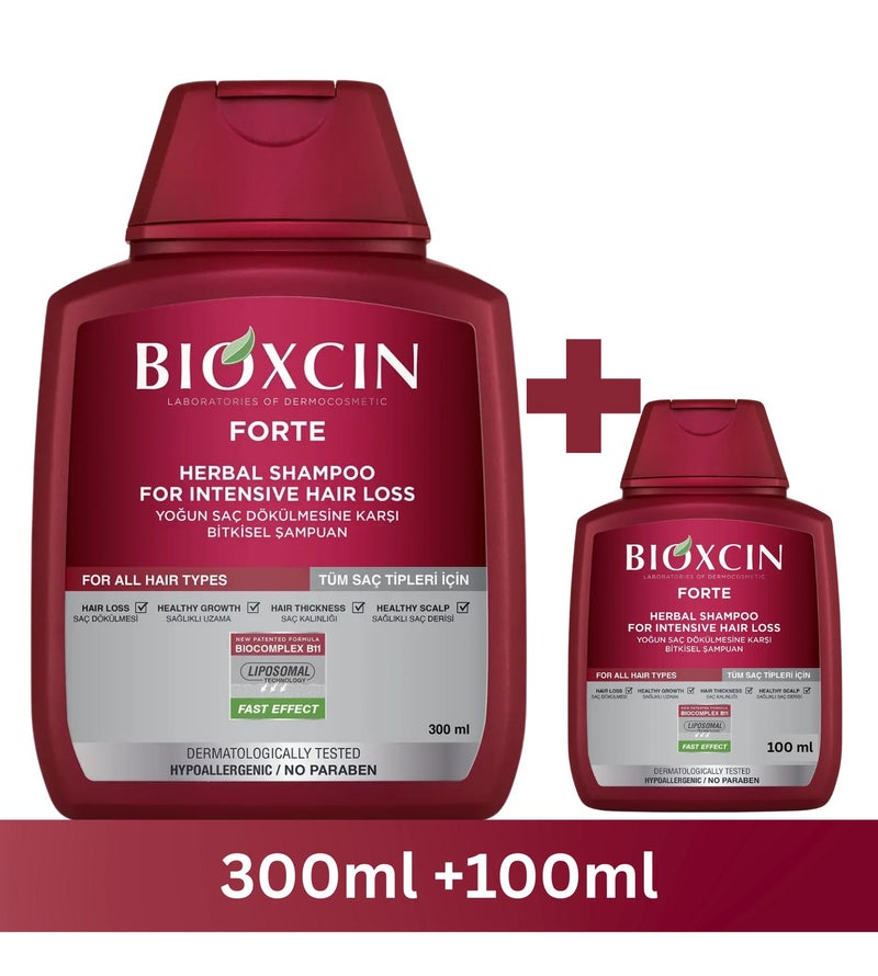 بيوكسين شامبو مضاد لتساقط الشعر للتحكم في تساقط الشعر وتقوية الجذور، مناسب للشعر الضعيف والخفيف، 300 مل مع هدية 100 مل - Image 1